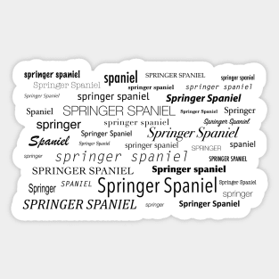 Springer Spaniel Word Cloud Sticker